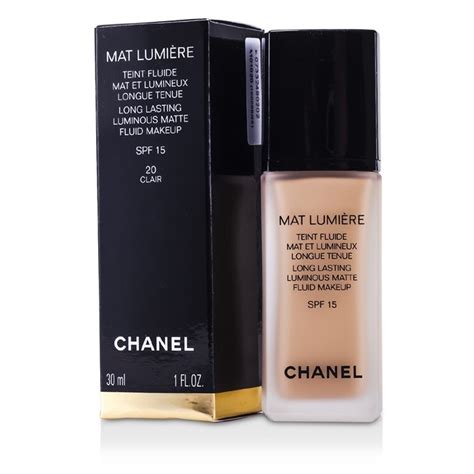 chanel mat lumiere foundation review|MAT LUMIERE Long Lasting Luminous Matte Fluid Makeup SPF .